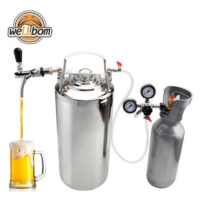 China Home Brew Draft Keg Home Brew 304 Stainless Steel Ball Lock Corny Keg Cornelius Beer Keg 19L 5 Gallon for sale