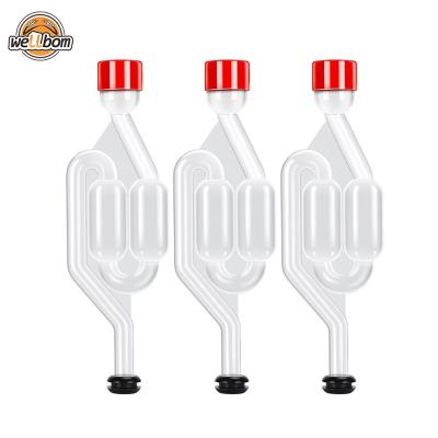 China S-Shape Double Bubble Airlock Double S-Shape Bubble Airlock Carboys Stopper for Wine Making and Beer Making Air Rack with Fermentation Airlock for Home Brew for sale