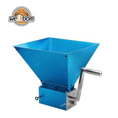 China food & 2019 Hot Selling Beverage Mill 3 Roller Grain Grinder Stainless Steel Malt Mill With Wooden Base For Beer Brewing for sale