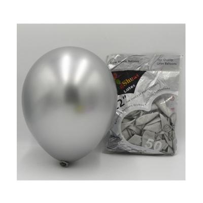 China Gift Toy 12 Inch 3g Thick Metal Color Latex Balloon Birthday Party Wedding Decoration Metal Balloon 50pcs for sale