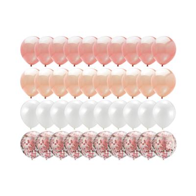 China 40pcs Toy Balloons Birthday Party Wedding Decoration Metallic Balloon Rose Gold Balloon Set Gift Confetti for sale