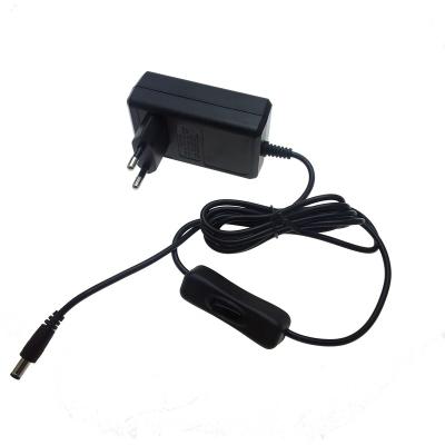 China ABS+PC Flame Retardant Material kc KCC Issued Wall Mounted Type 24w AC DC Adapter 12v 2a Korea Plug Power Adapters With Switch for sale