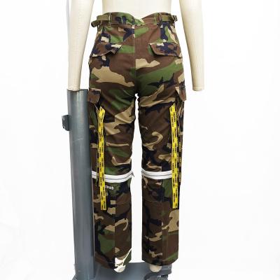 China New Style Anti-wrinkle Camouflage Colors Detachable Legs 100% Cotton Elastic Sliver Cargo Pants Women for sale