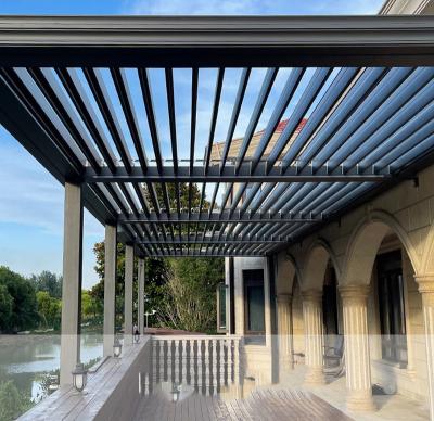 China Easily Assembled For Sale Foshan Outdoor Electric Aluminum Louvered Roof Pool Gazebos Garden Pergola 10x10 for sale