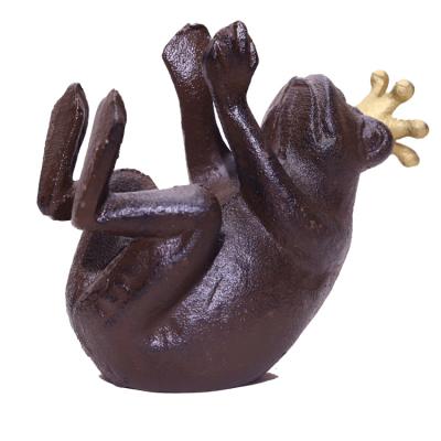 China Rustic Crown Frog Garden Yard Decoration Accessories Ornament for sale