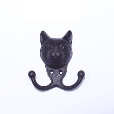 China Sustainable Purse Bag Aid Curtain Hanger Cat Head Metal Animal Hooks For Hanging Clothes Picture Over Door Wall for sale