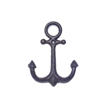 China Sustainable Cast Iron Wall Hanging Rose Hooks Nordic Small Decor Black Rope Swing Love Hook For Outdoor Kitchen Garden for sale