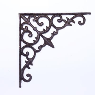 China Rustic Hot Sales Cast Iron Decorative Edwardian Scrollwork Floating Shelf Brackets for sale