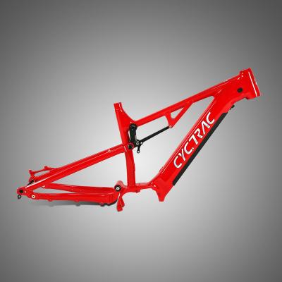 China High Quality Mountain Bikes CYCTRAC E-Bike Frame Full Suspension Aluminum Alloy MTB OEM ODM Electric Mountain Bicycle Frame for sale