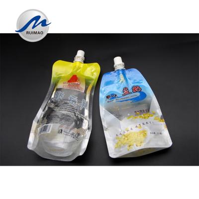 China Various Disposable Drinks Bag Beverage Custom Spout Juice Stand Up Pouch for sale