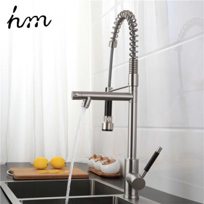 China Other 3 Way Stainless Steel Flexible Deck Mounted Pull Out Kitchen Sink Mixer Tap Hot And Cold Water Faucet for sale