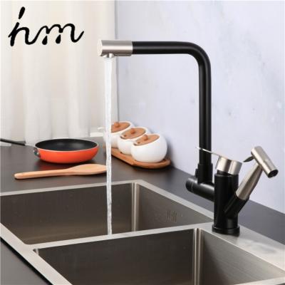 China Other Matte Black Brass And High Quality 304 Stainless Steel Kitchen Faucet Water Mixer Kitchen Faucets for sale