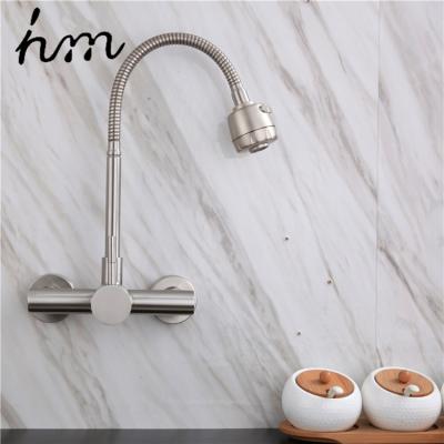 China Other Handle Hand Wash Kitchen Sink Water Faucet Mixer Tap Wall Mounted Single Hot Cold Hot Kitchen for sale