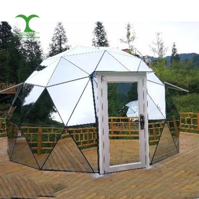 China Camouflage Game 6m 7m 8m Luxury Hotel House Tents 4 Season Geodesic Color Outdoor Camping Glass Igloo Dome Tent Prefab / Field Lodges Custom Made for sale