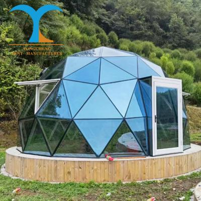 China Diagonal Tying Type Glass Tents Glamping Dome Tents Custom Camping 8 Persons Outdoor Family Tent Glass Diagonal Tying Type for sale