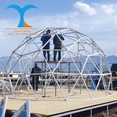 China Diagonal tying type tent for outdoor resort factory glass igloo dome tent promotion glass for sale