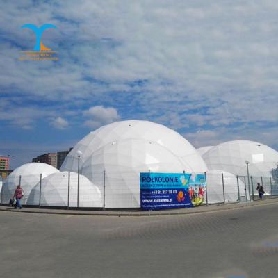 China New unique half of 360 clear transparent geodesic projection tent planetarium festival mobile dome tent large for sale for sale