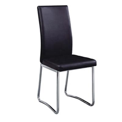 China Morden Sell Best Dining Room Furniture Metal High Leg PU Black Back Cushion Backrest Simple Design Dining Chair for sale