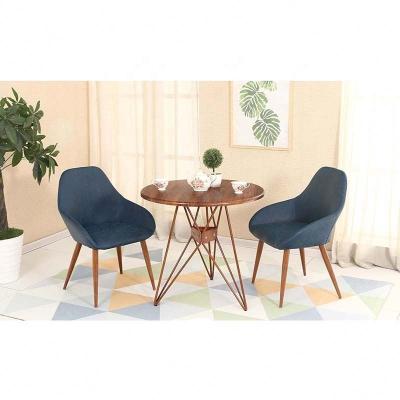 China Hot Selling Morden High Quality Dining Room Furniture Round Wooden Dining Room Sets With 2 Chairs for sale