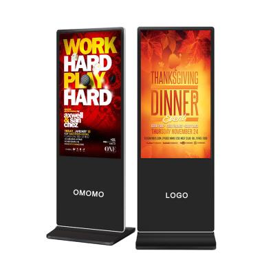 China Indoor 49 55 65 Inch Ultrathin Vertical Touch Screen Kiosk Network LCD Advertising Digital Signage And Ads Machine 4K Displays for sale