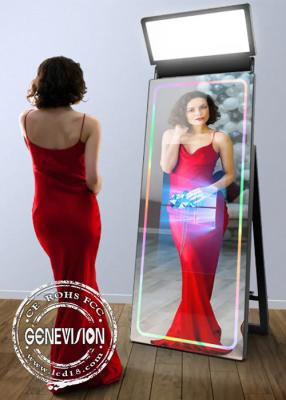 China Wedding Party Mirror Touch Screen Self Service Kiosk With LED Lamp Te koop