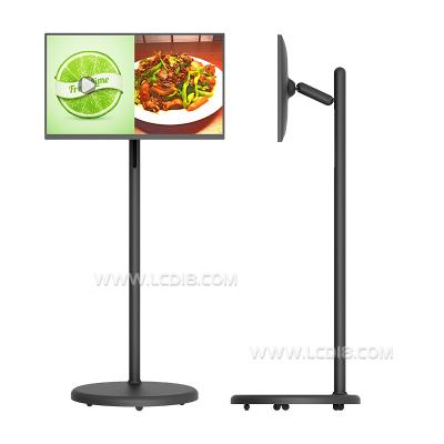 China Touch Mobile TV Screen Stand Battery Ingebouwd Met Android Google Tik Tok Display Te koop