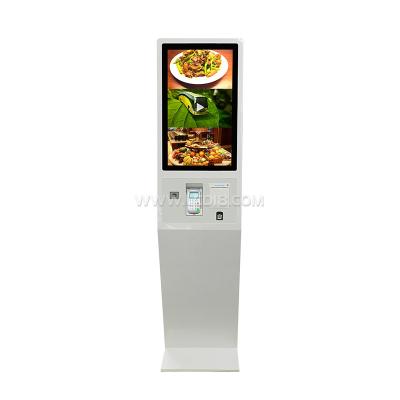 China Tickets Queue Printing Touch Screen Kiosk With QR Code Scanner NFC Finger Prints for sale