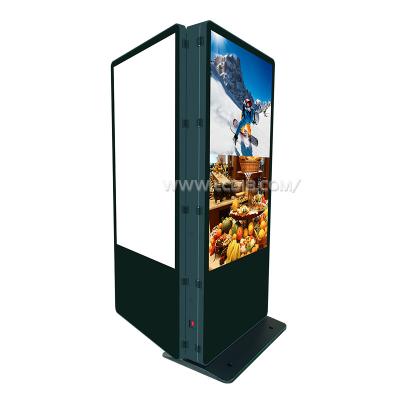 China Two Sides Big Screen Digital Signage LCD Advertising Kiosk Indoor Floor Standing Media Display for sale