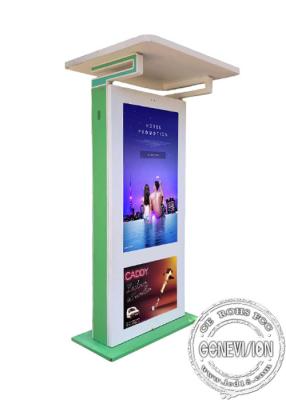 China 55 quiosco interactivo al aire libre del LCD de la pantalla táctil de Android Digitaces de la pulgada de la señalización del piso de la prenda impermeable al aire libre promocional de la situación en venta