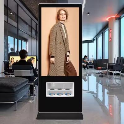 China 55 inch mobiele telefoon oplaadkiosk mobiele telefoons opladen lcd digitale signage Te koop