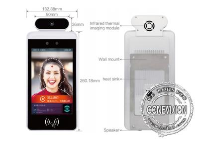 China Quiosco aumentable del control de la temperatura del cuerpo del termómetro del reconocimiento de cara de la pared del escáner de código de salud de la UE en venta