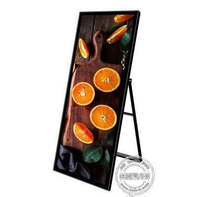 China 4K Edgeless Slant Floor Standing Digital Signage Kiosk for sale