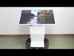 43“ White Color Android 11.0 12.0 PC All In One Touch Screen Kiosk Podium for Exhibition