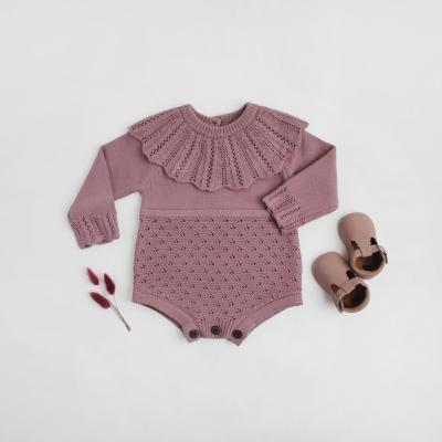 China Best Selling New Design Soft Knitted Baby Romper 100% Cotton Romper for sale