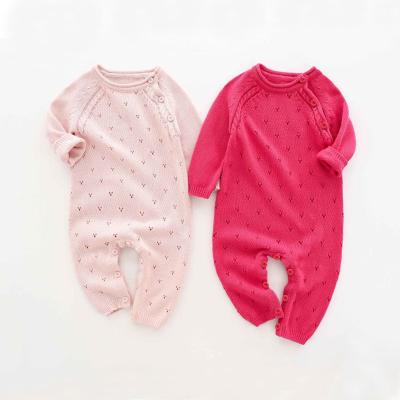 China Europe Pointelle Button Super Soft Comfortable Cute Eco - Friendly Sweater Knit Jumpsuit for sale