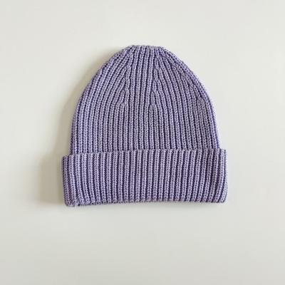 China Casual Beanie From All Natural Fibers 100% Super Soft Organic Cotton Knit Hat for sale