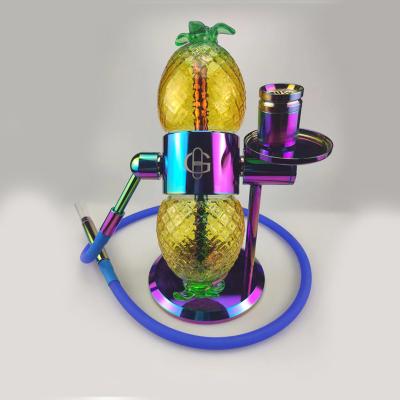 China New Pineapple Steamulation Portable Shisha Hookah 360 Gravity Hookah Eco-friendly Gravity Hookah for sale