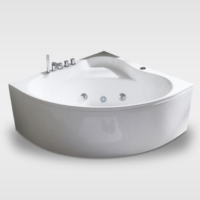 China Triangle Eco-friendly Material Jacuzzi For Two Person Indoor Jet Bathtub Acrylic Free Standing Spa Massage Bathtub for sale