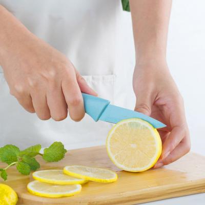 China Viable Household Ambient Chef 6pcs Professional Kitchen Fruit Knives Non-Stick Coating Scissors Peeler Set Wheat Straw Handle for sale