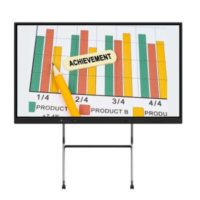 China Proyector de panel plano interactivo 4K de infrarrojos táctil de clase de oficina USB HDMI Monitor 65 75 86 pulgadas reproductor de vídeo LED Monitor en venta