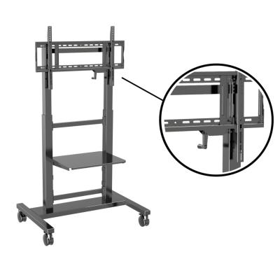 China 55-86 Inch Floor Stand Adjustable Smart TV Stands Mobile Stand Movable Trolley Mounts And Carts for sale