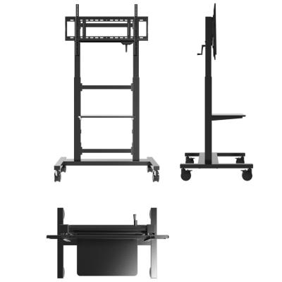 China New style Electronic Floor stand Adjustable smart TV stands Mobile stand movable Trolley Mounts and Carts for sale