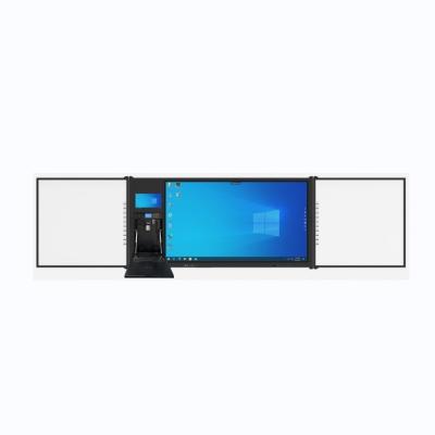 China 75inch Lockable Recoardable Interconnected Blackboard Recordable Portable Smart Whiteboard Interactive Flat Panel Display All In One for sale