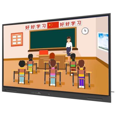 China Interactive Flat Panel 98 110 Inch Large Tv Smart Touch Screen Android Pc Google Store Wifi Teaching Software Tools Cloud Resources For School Office for sale