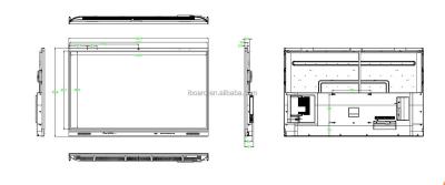 China Optional eingebaute oder externe Kamera und Mikrofon Interaktives Whiteboard mit 2x 15W Lautsprechern zu verkaufen