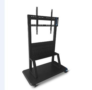 China 220LBS Electronic Mobile Stand 800x600mm Black Metal 52-86 Inch For Touch Screen Monitor for sale