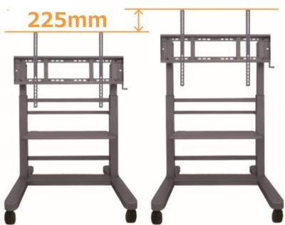 China 40 kilogramos de Whiteboard del soporte de la pantalla plana del carro de los echadores mudos interactivos de la elevación de soporte móvil del carro TV en venta