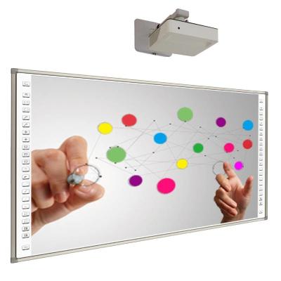 China 96 inches portable interactive whiteboard smart whiteboard with laser projector for sale