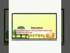 Gray Black Frame Color LCD Smart Board with 50000 Hrs Life Cycle