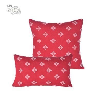 China Cheap Home Sofa Cover Decorative Jacquard Pillowcase Flower Boho Anti-Static Tile Cushion Cover for sale